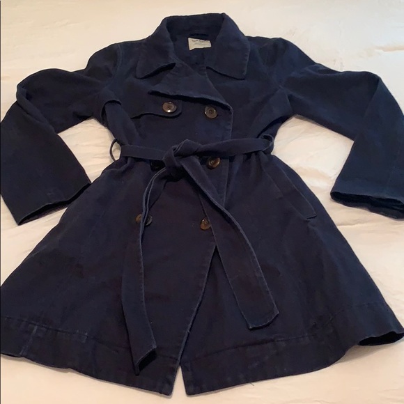 Navy Trench Peacoat - Picture 4 of 5